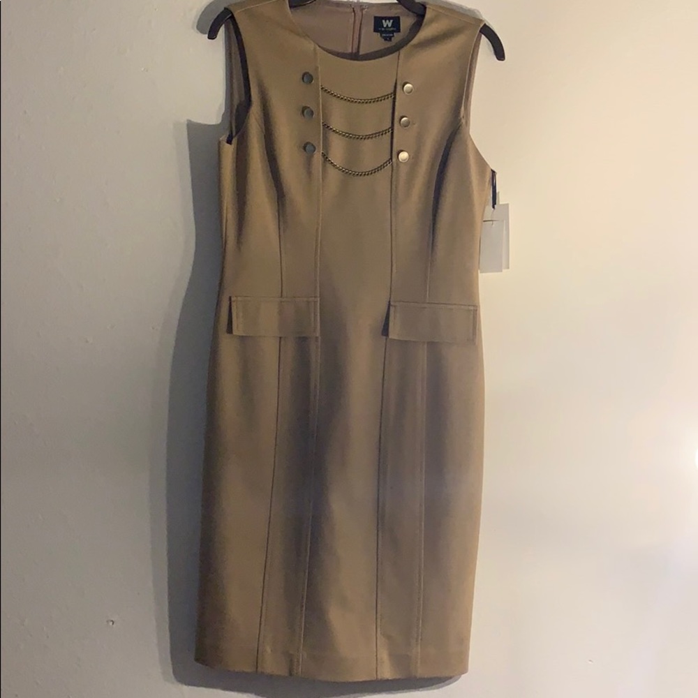 Military style sheath dress